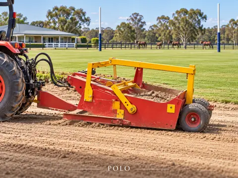 Red-Yellow Scraper at the Polo Field — application concept